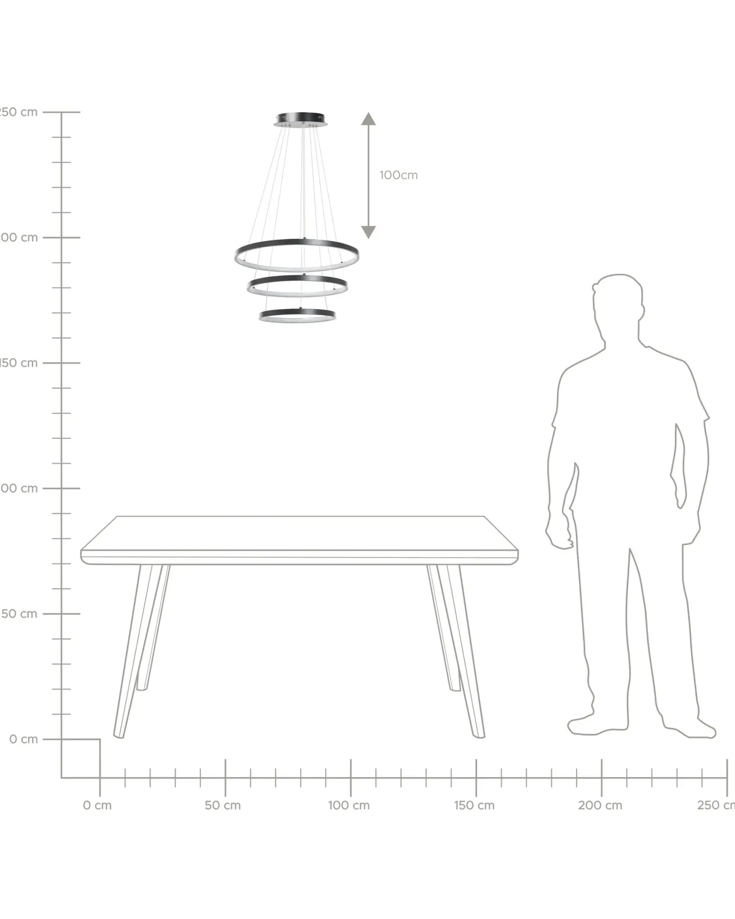 Lampa wisząca LED ATREK Metal Czarny