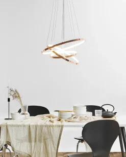 Lampa wisząca LED ATREK Metal Różowe złoto