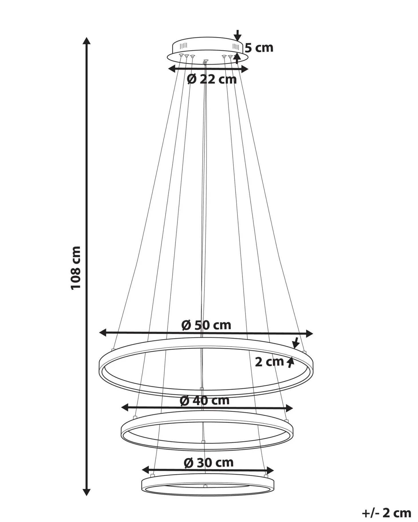 Lampa wisząca LED ATREK Metal Różowe złoto