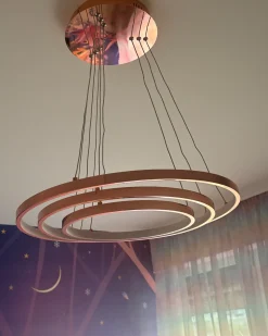 Lampa wisząca LED ATREK Metal Różowe złoto