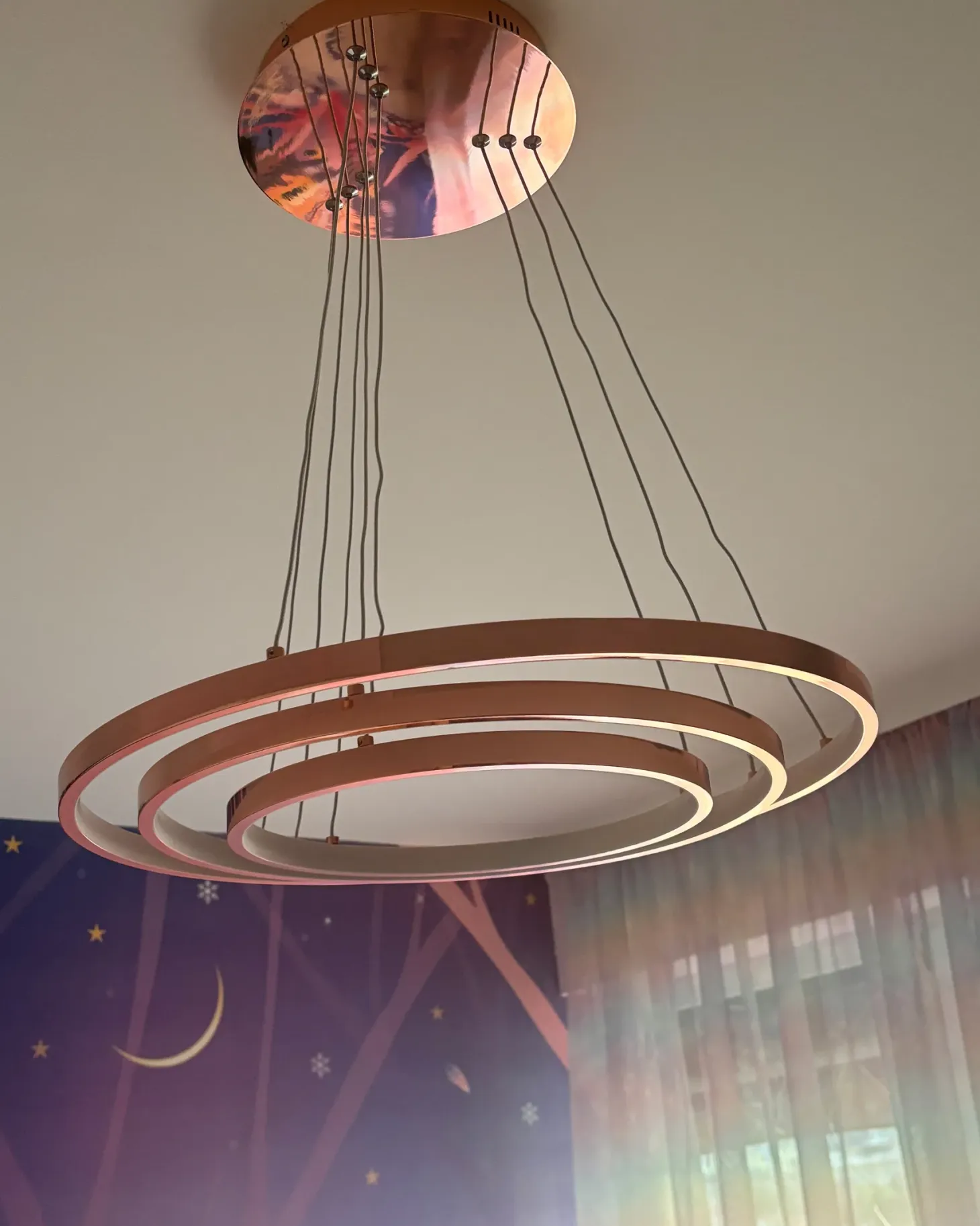 Lampa wisząca LED ATREK Metal Różowe złoto