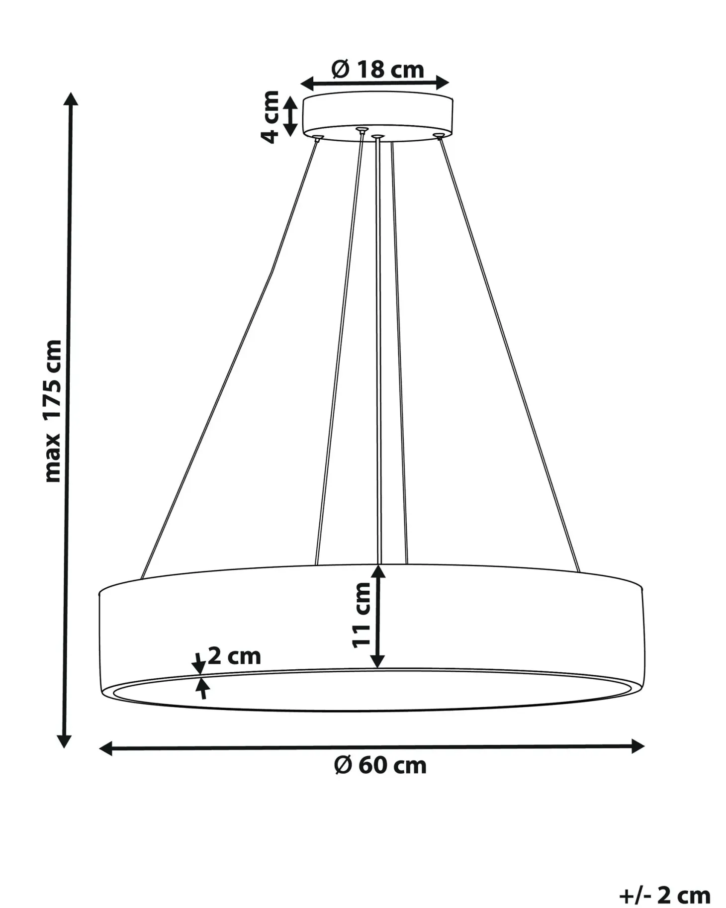 Lampa wisząca LED BALILI Metal Biały