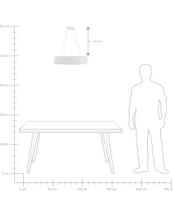 Lampa wisząca LED BALILI Metal Biały
