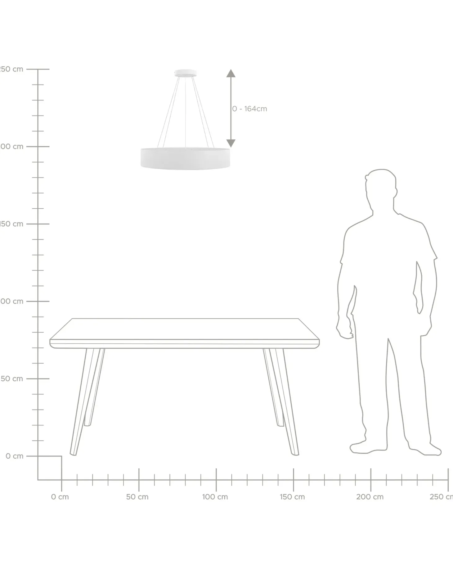 Lampa wisząca LED BALILI Metal Biały