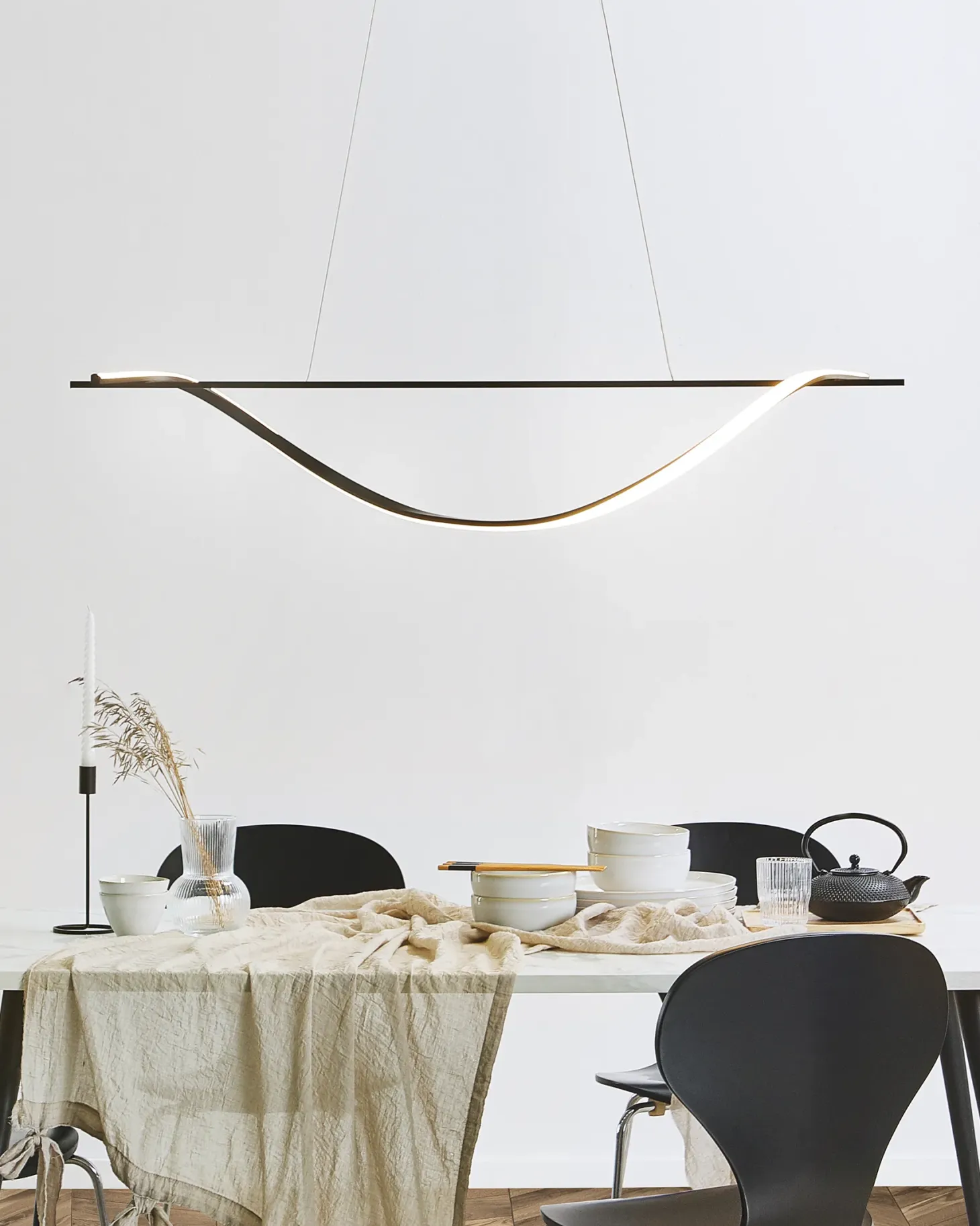 Lampa wisząca LED BODRI Metal Czarny
