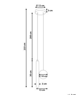 Lampa wisząca LED DAMAS Metal Czarny