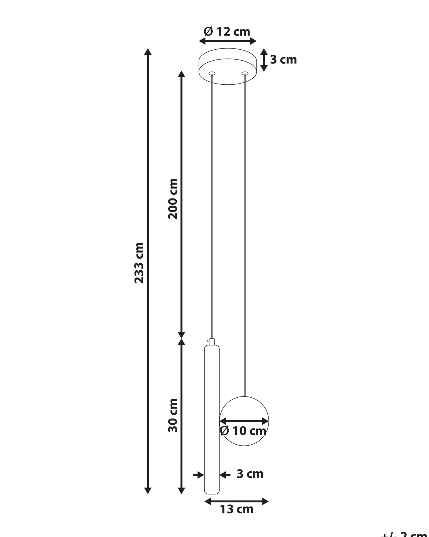 Lampa wisząca LED DAMAS Metal Czarny