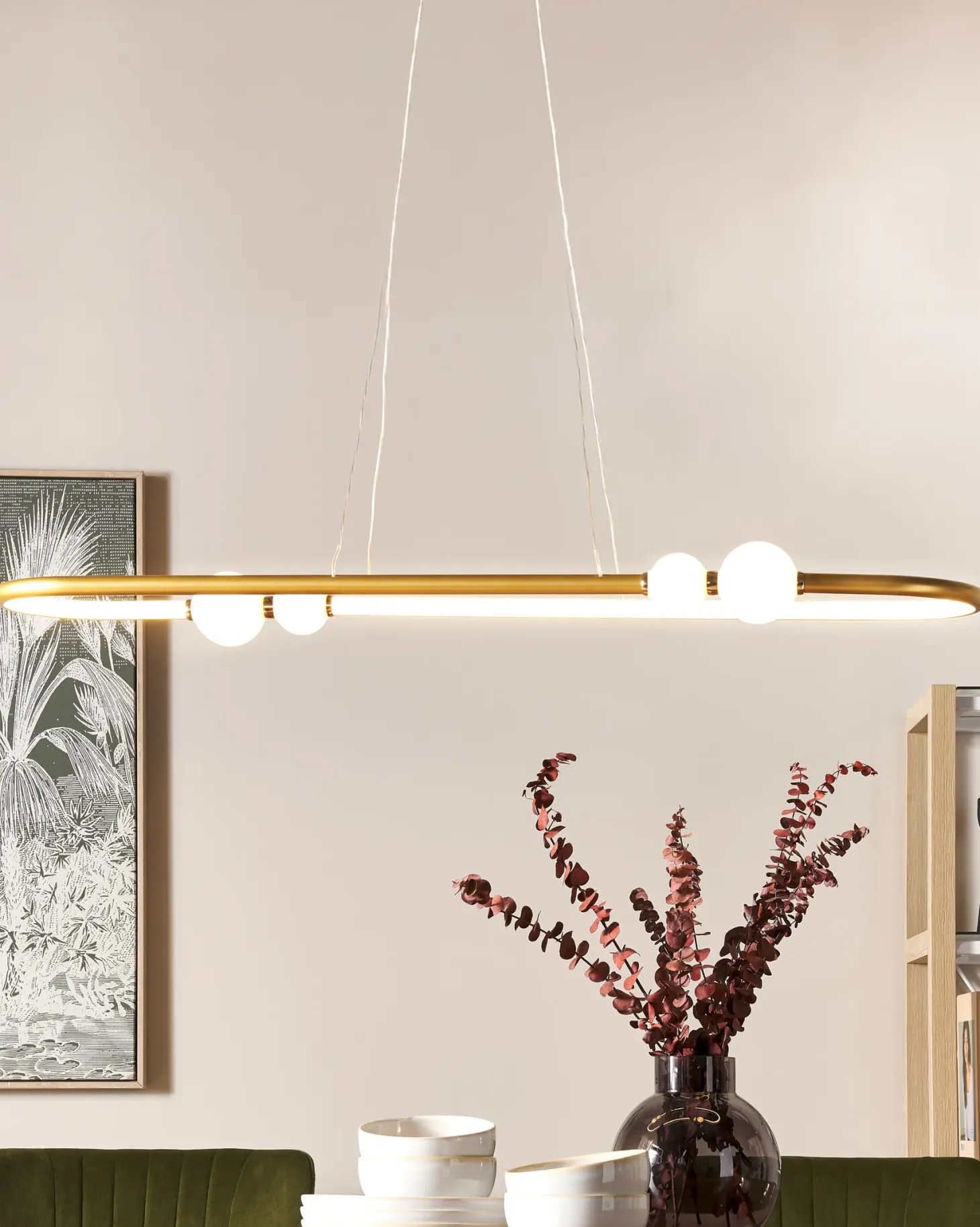 Lampa wisząca LED FEALE Metal Złoty