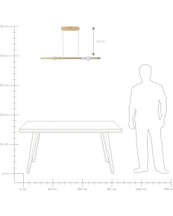 Lampa wisząca LED FEALE Metal Złoty