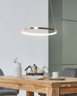 Lampa wisząca LED JORDAN Metal Różowe złoto