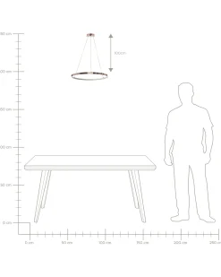 Lampa wisząca LED JORDAN Metal Różowe złoto