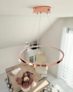Lampa wisząca LED JORDAN Metal Różowe złoto