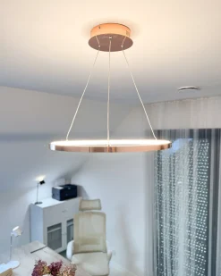 Lampa wisząca LED JORDAN Metal Różowe złoto