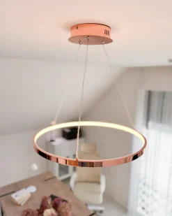 Lampa wisząca LED JORDAN Metal Różowe złoto