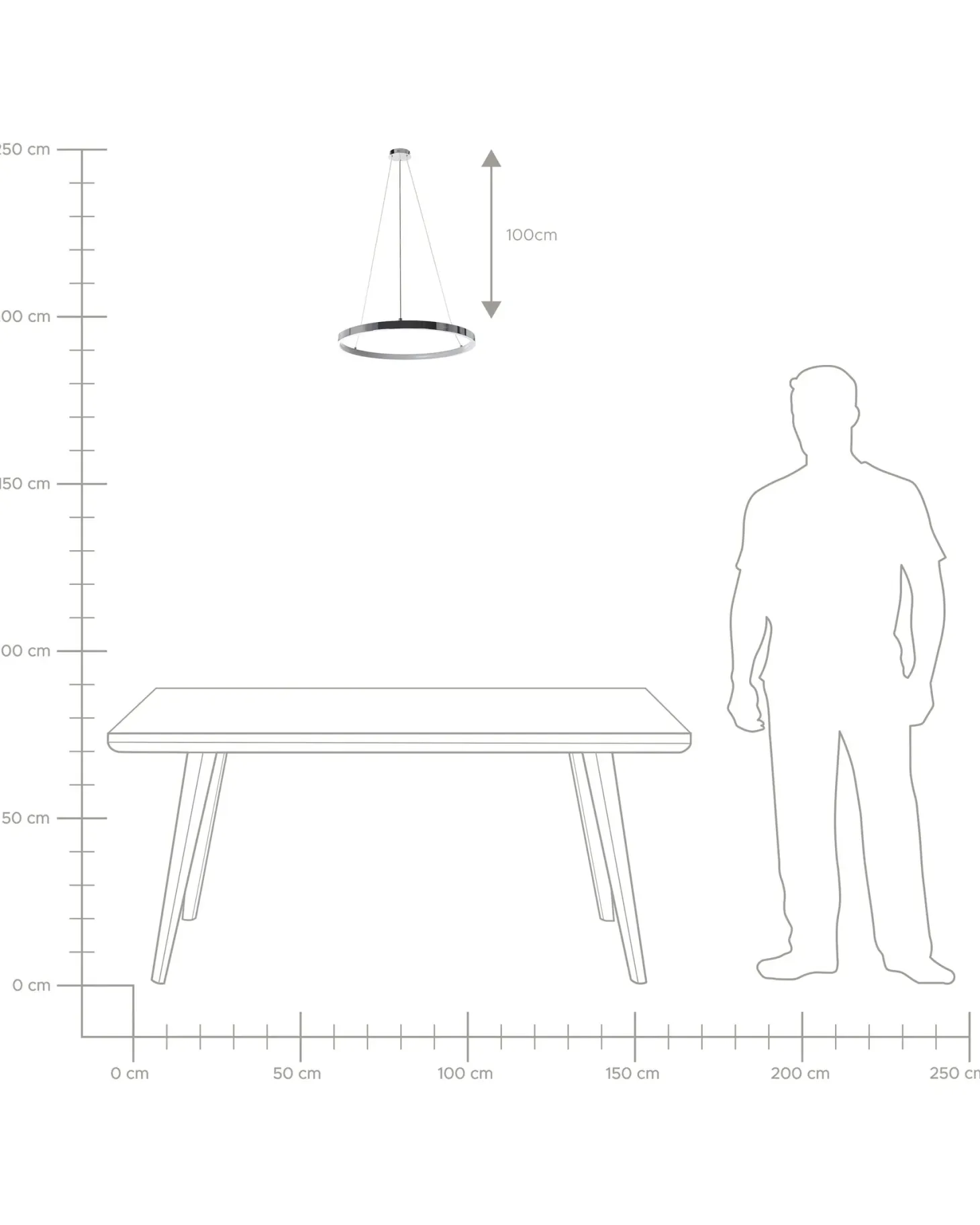 Lampa wisząca LED JORDAN Metal Srebrny
