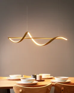 Lampa wisząca LED KHUTTI Metal Złoty