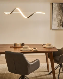 Lampa wisząca LED KHUTTI Z pilotem Ze ściemniaczem Metal Biały