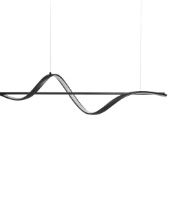 Lampa wisząca LED KHUTTI Z pilotem Ze ściemniaczem Metal Czarny
