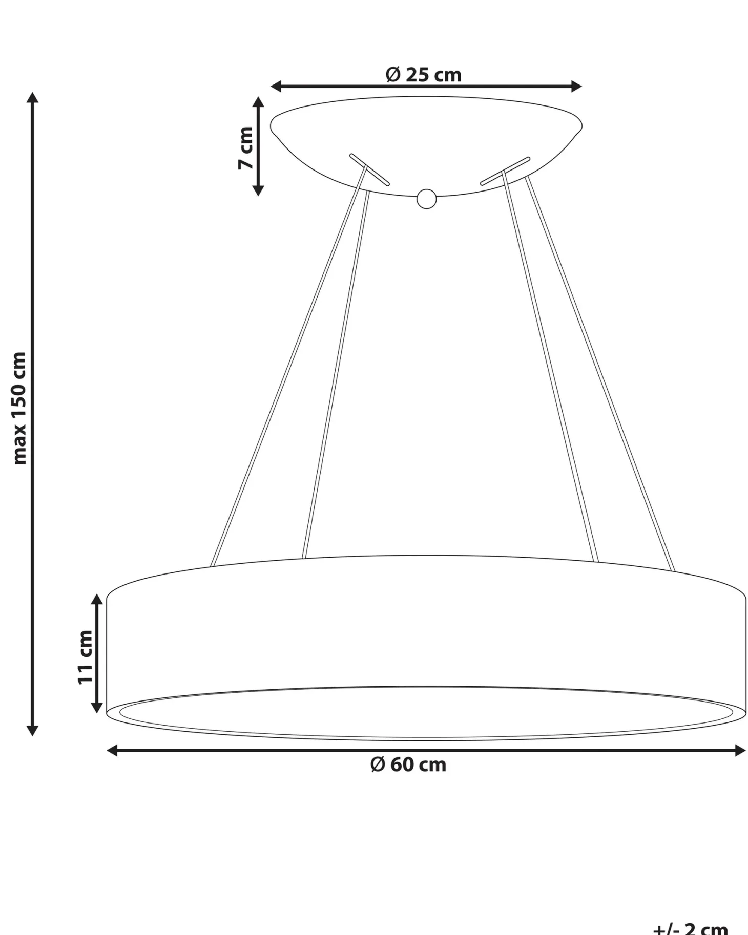 Lampa wisząca LED LENYA Metal Biały