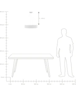 Lampa wisząca LED LENYA Metal Biały