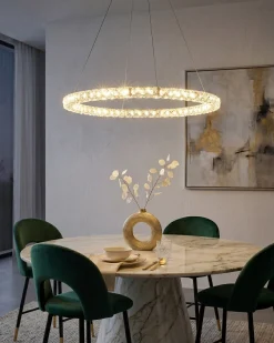 Lampa wisząca LED MAGAT Kryształ Srebrny