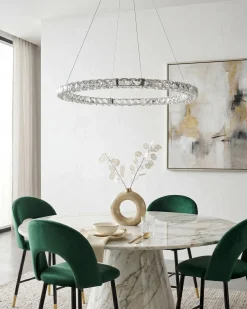 Lampa wisząca LED MAGAT Kryształ Srebrny