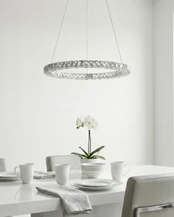 Lampa wisząca LED MAGAT Kryształ Srebrny