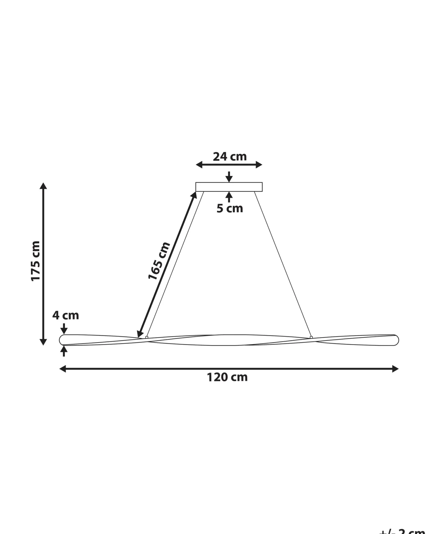 Lampa wisząca LED MAHOI Metal Czarny