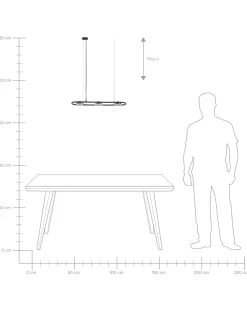 Lampa wisząca LED MALI Metal Czarny