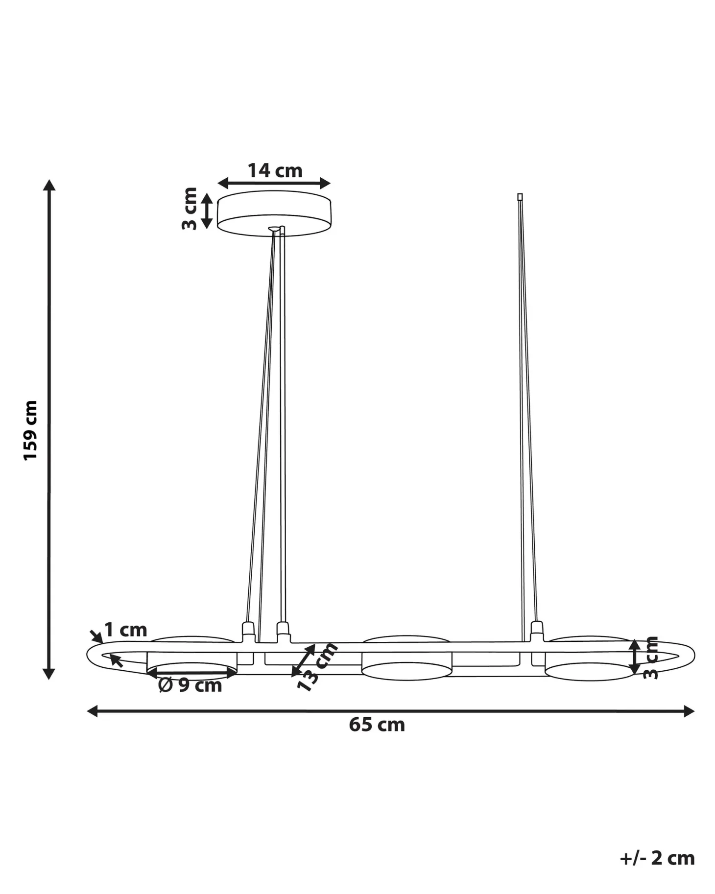 Lampa wisząca LED MALI Metal Czarny