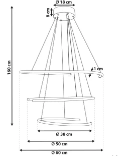 Lampa wisząca LED MAYU Metal Czarny