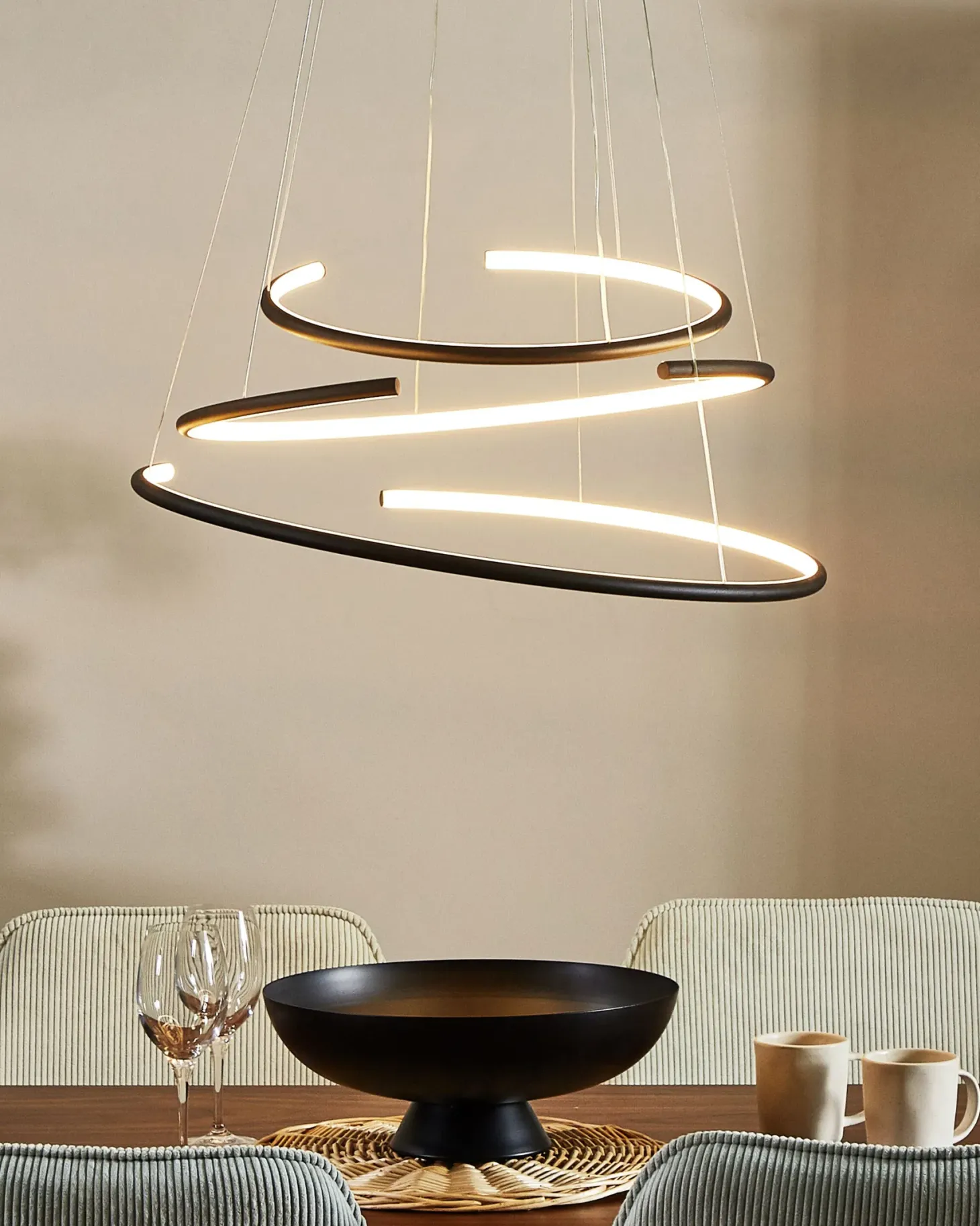 Lampa wisząca LED MAYU Metal Czarny