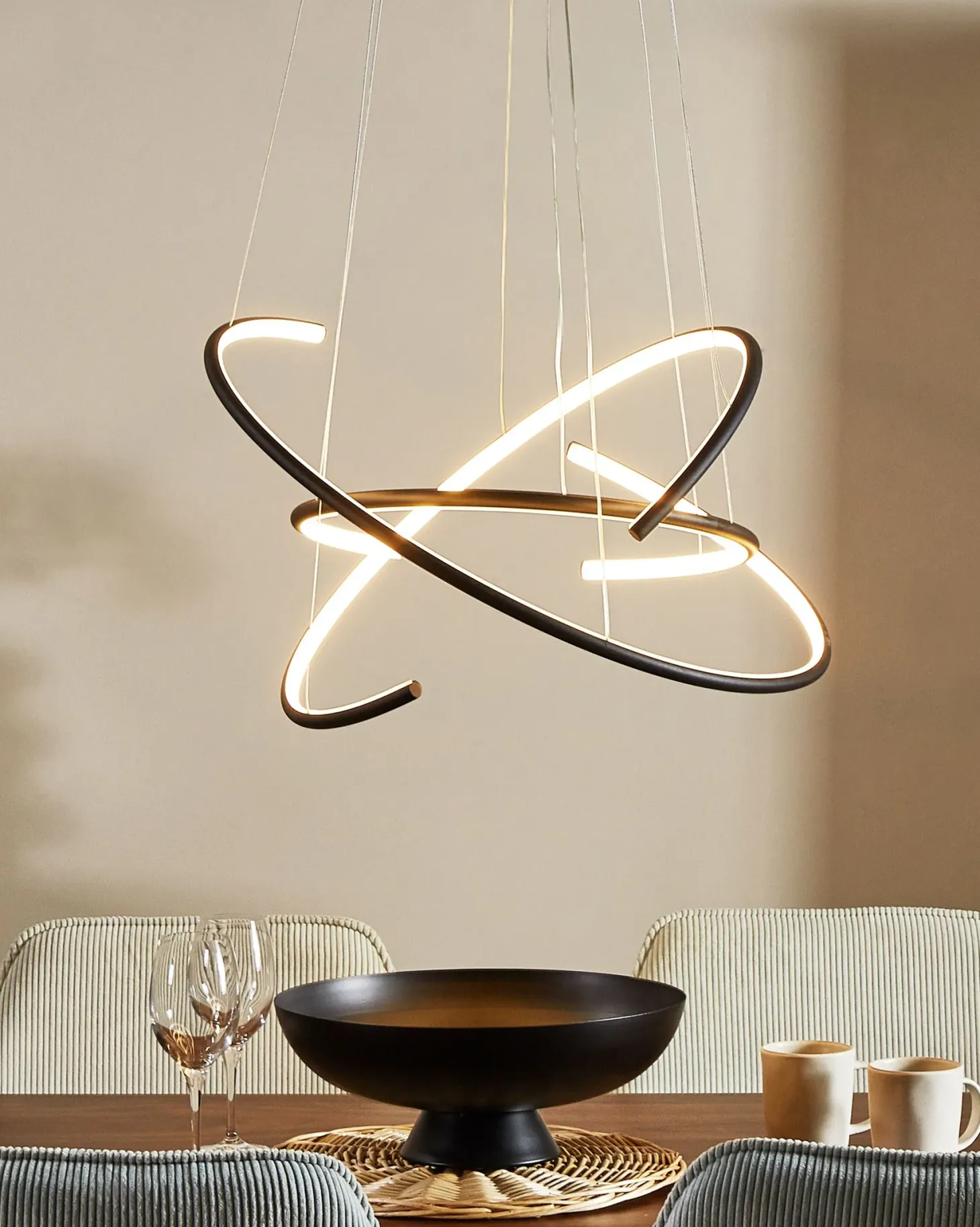 Lampa wisząca LED MAYU Metal Czarny