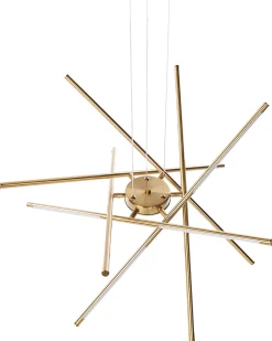 Lampa wisząca LED PALUN Ze ściemniaczem Metal Złoty