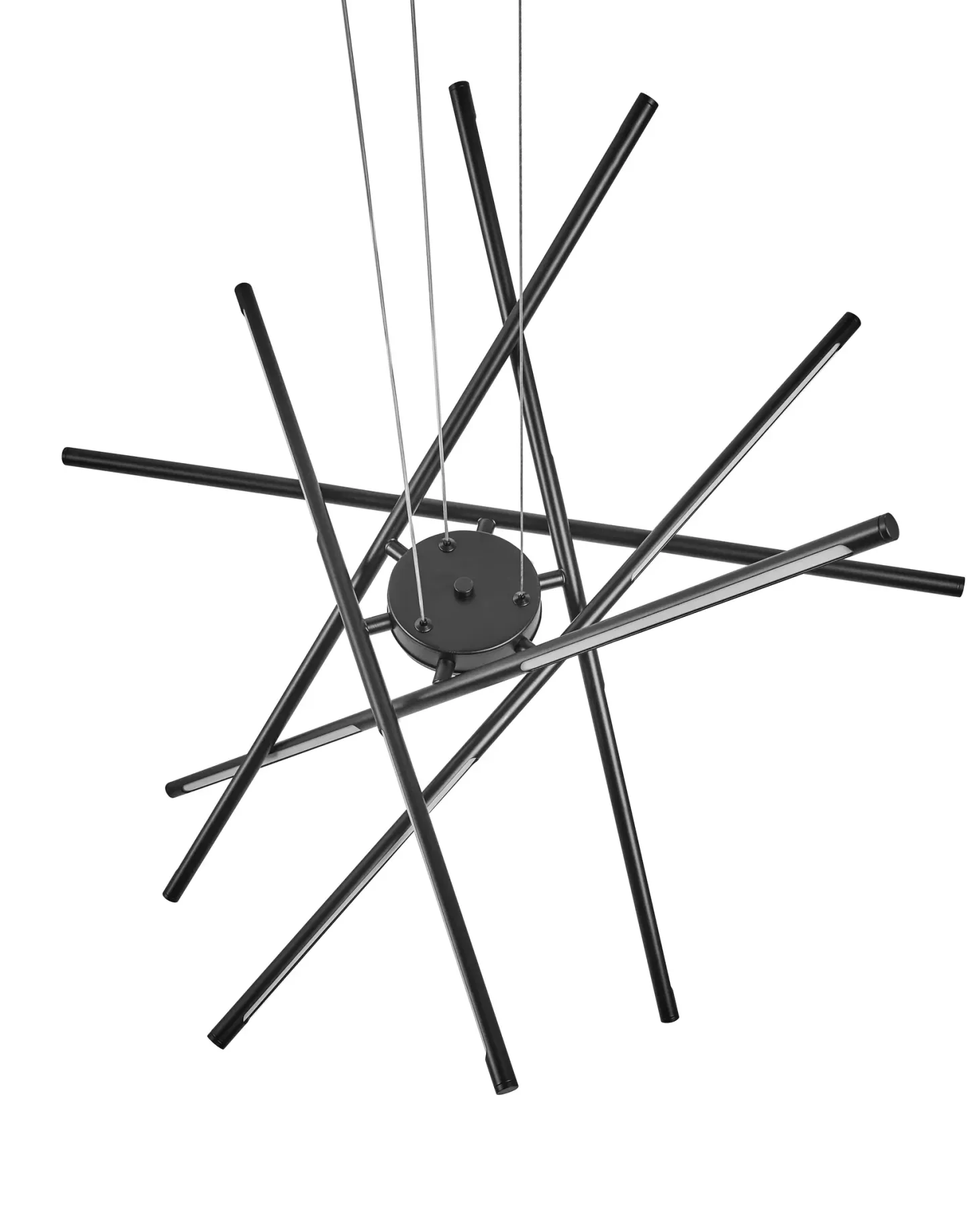 Lampa wisząca LED PALUN Ze ściemniaczem Metal Czarny
