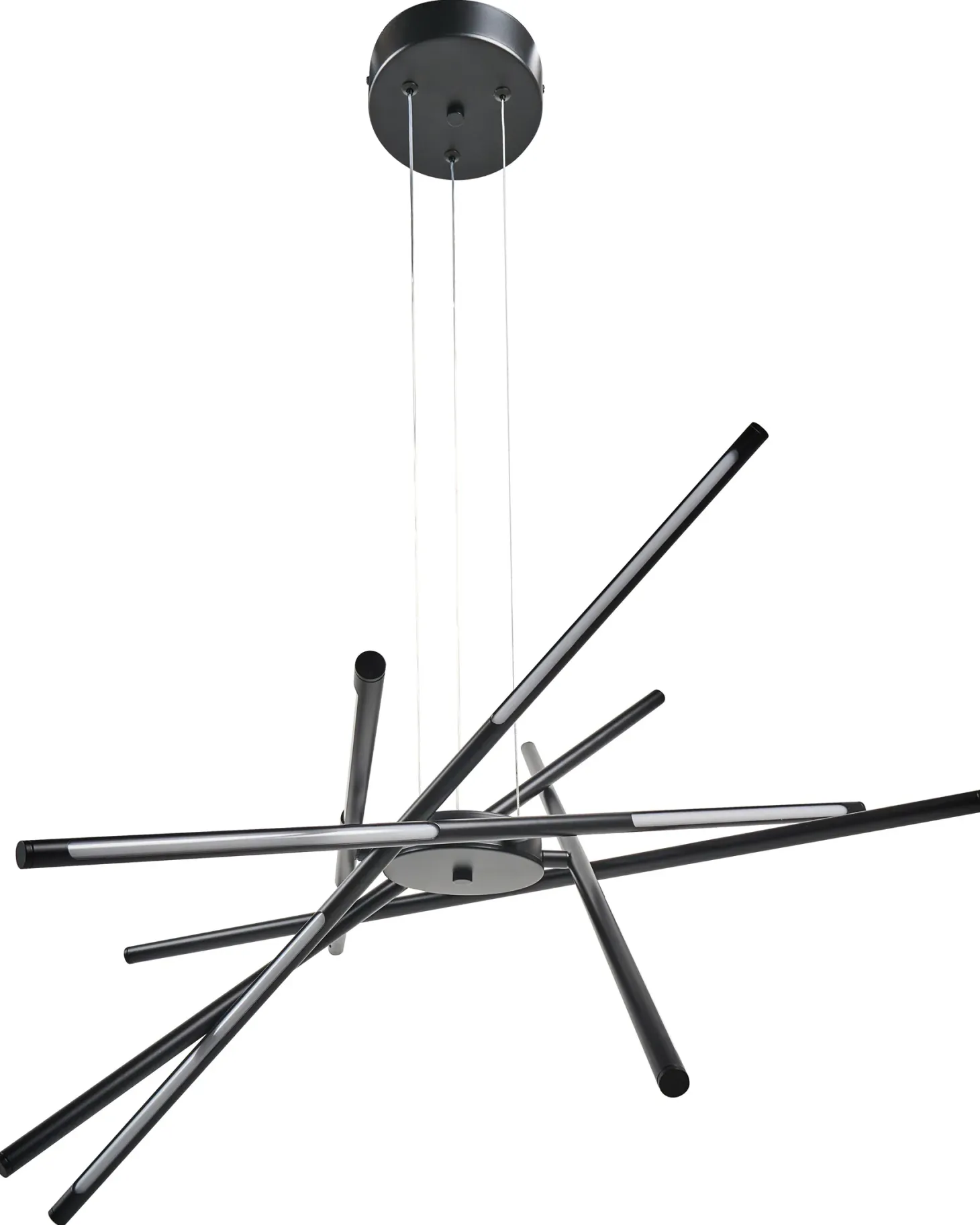 Lampa wisząca LED PALUN Ze ściemniaczem Metal Czarny