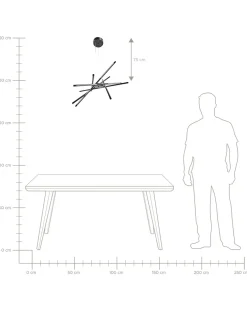 Lampa wisząca LED PALUN Ze ściemniaczem Metal Czarny