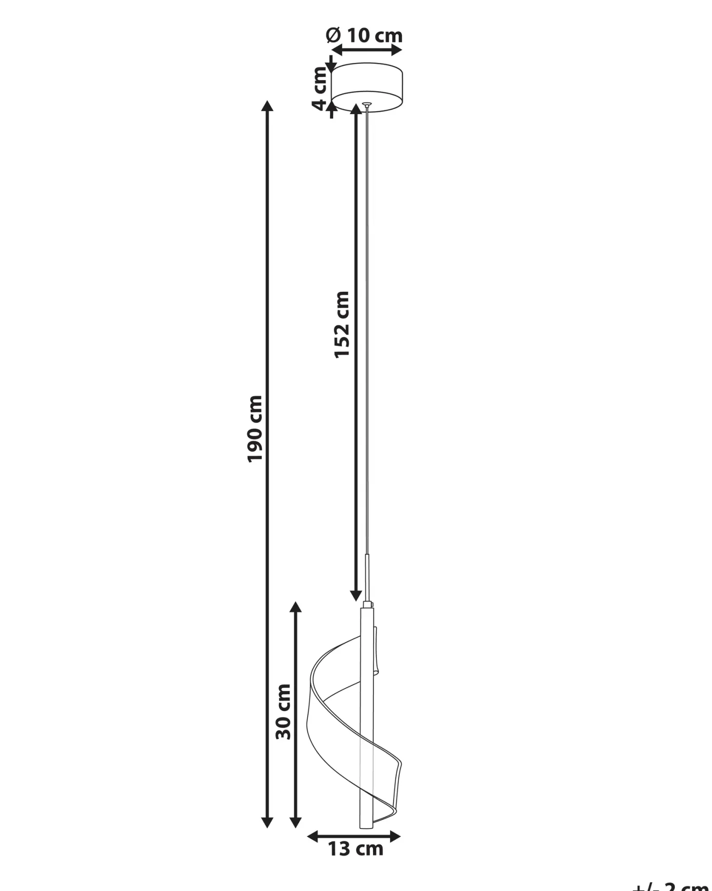 Lampa wisząca LED SARELA Metal Złoty