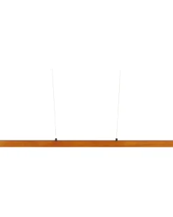 Lampa wisząca LED STEWARTS Ze ściemniaczem Drewno dębowe Ciemnobrązowy