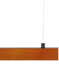 Lampa wisząca LED STEWARTS Ze ściemniaczem Drewno dębowe Ciemnobrązowy
