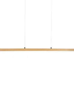 Lampa wisząca LED STEWARTS Z pilotem Ze ściemniaczem Drewno dębowe Jasnobrązowy