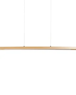 Lampa wisząca LED STEWARTS Z pilotem Ze ściemniaczem Drewno dębowe Jasnobrązowy