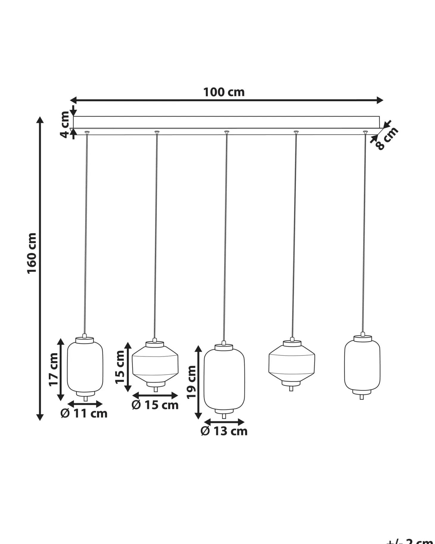 Lampa wisząca LED SULLANE LED Szkło Kolorowy