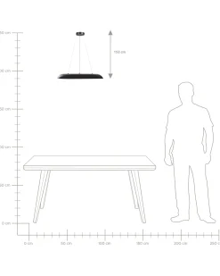 Lampa wisząca LED SURKO Metal Czarny