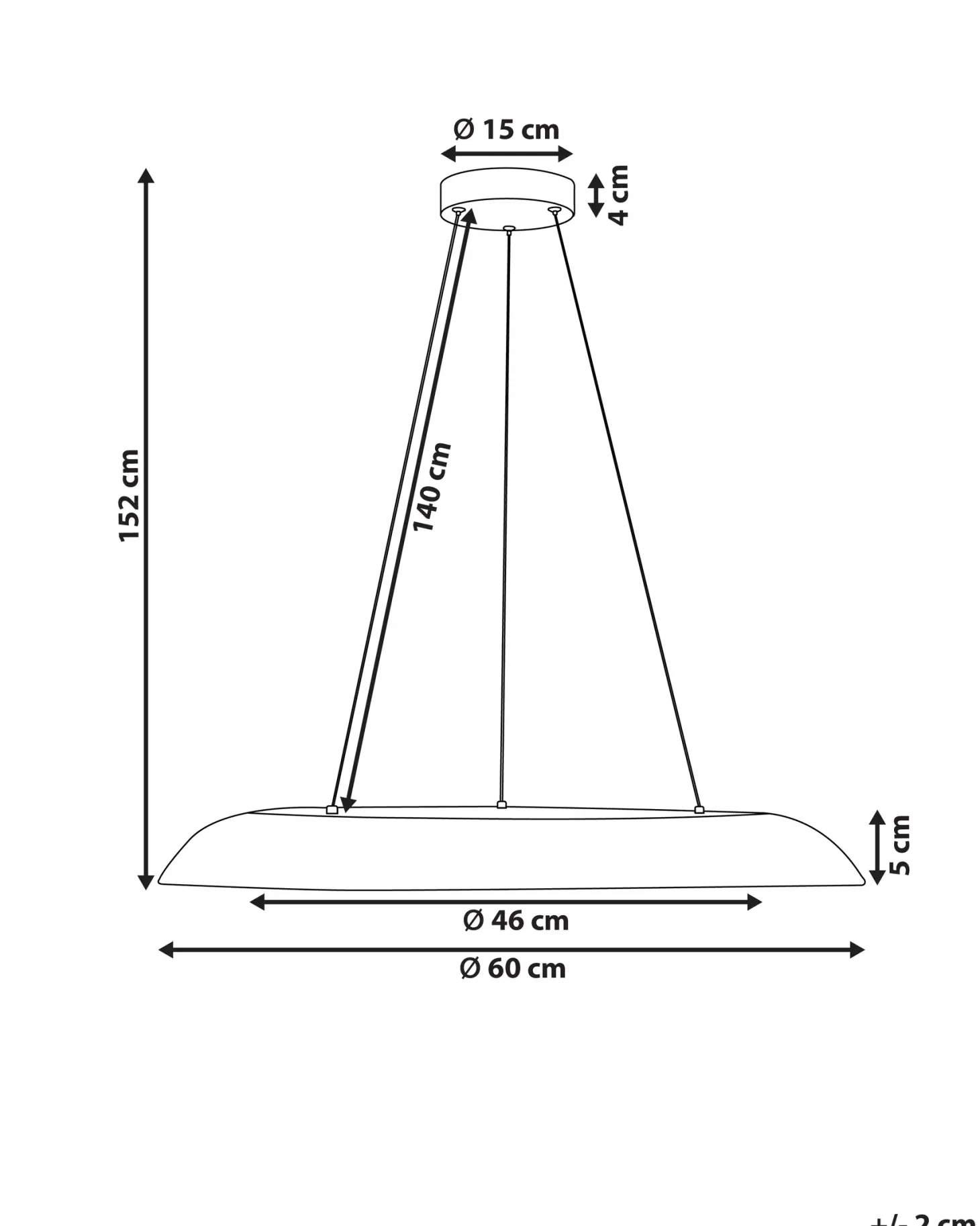 Lampa wisząca LED SURKO Metal Czarny