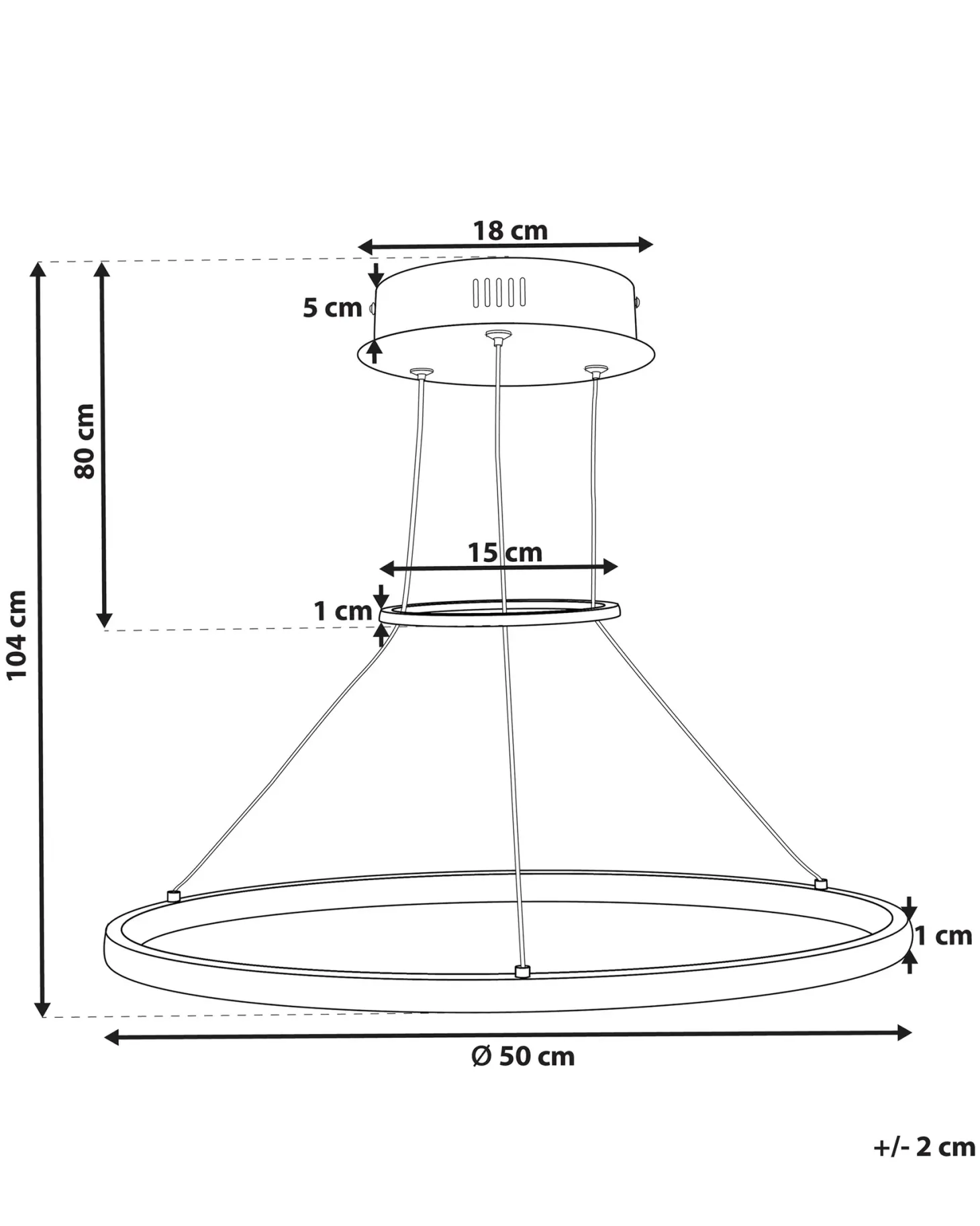 Lampa wisząca LED TANO Metal Złoty