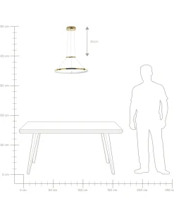 Lampa wisząca LED TANO Metal Złoty