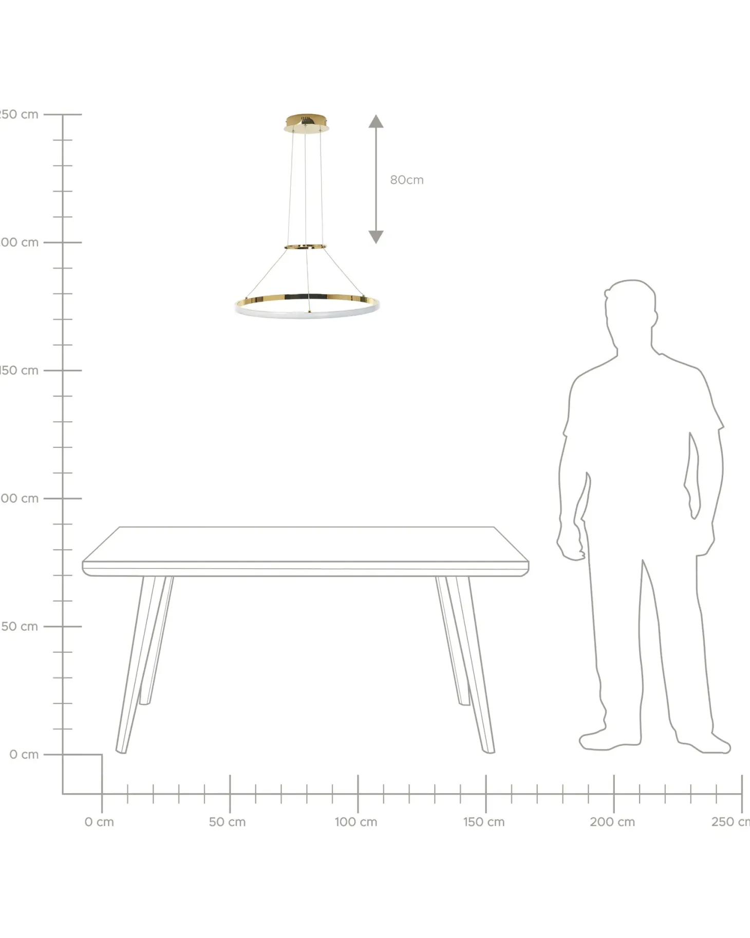 Lampa wisząca LED TANO Metal Złoty