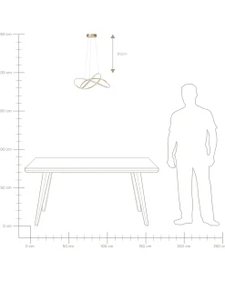 Lampa wisząca LED TUMEN Metal Złoty