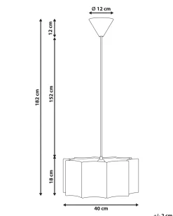 Sale Lampa wisząca LUENHA Metal Beżowy Wszystkie Lampy|Lampy Wiszące